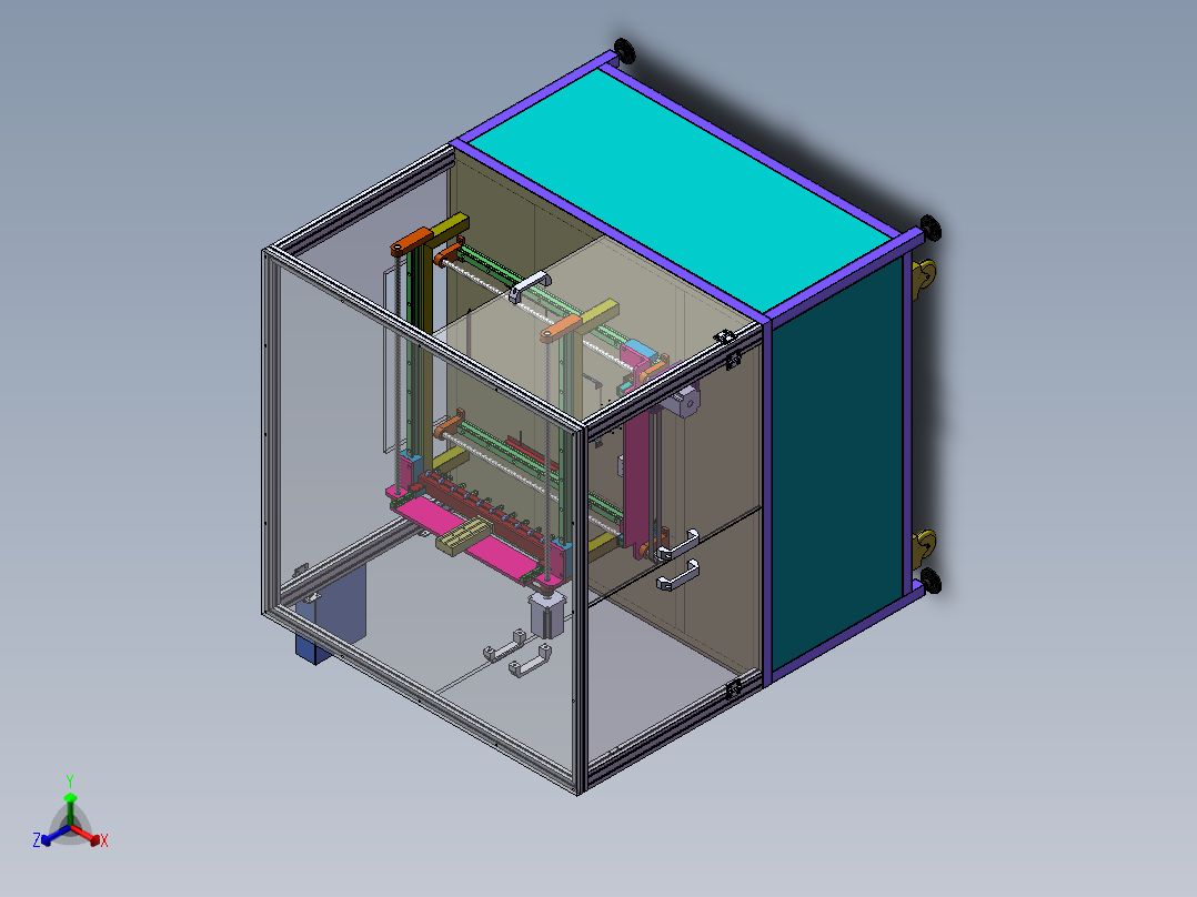 自动化非标切料机正等轴测图