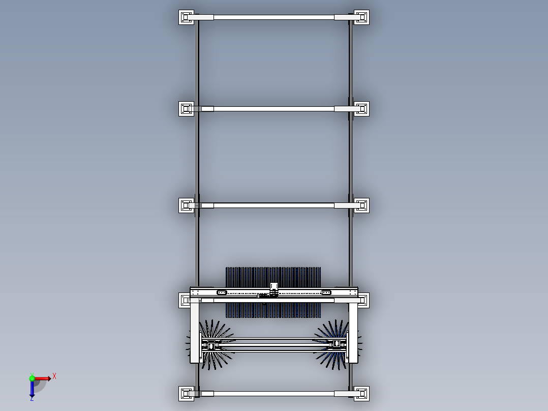 悬挂式龙门洗车机sw20可编辑俯视图