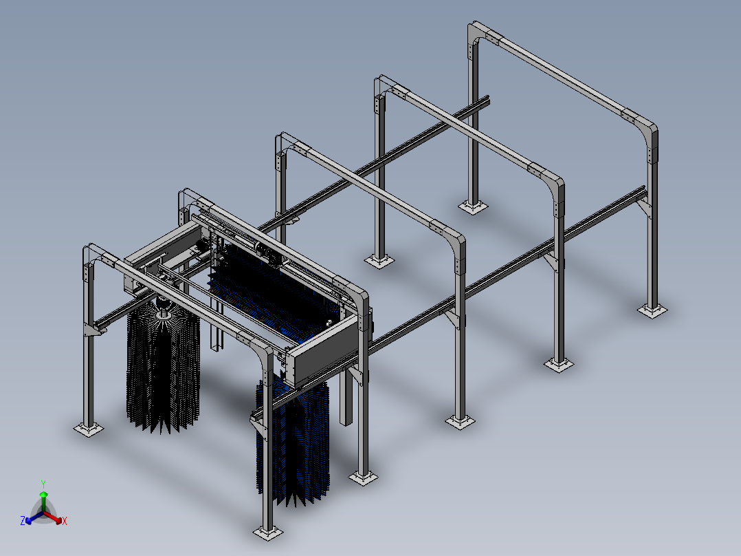 悬挂式龙门洗车机sw20可编辑正等轴测图