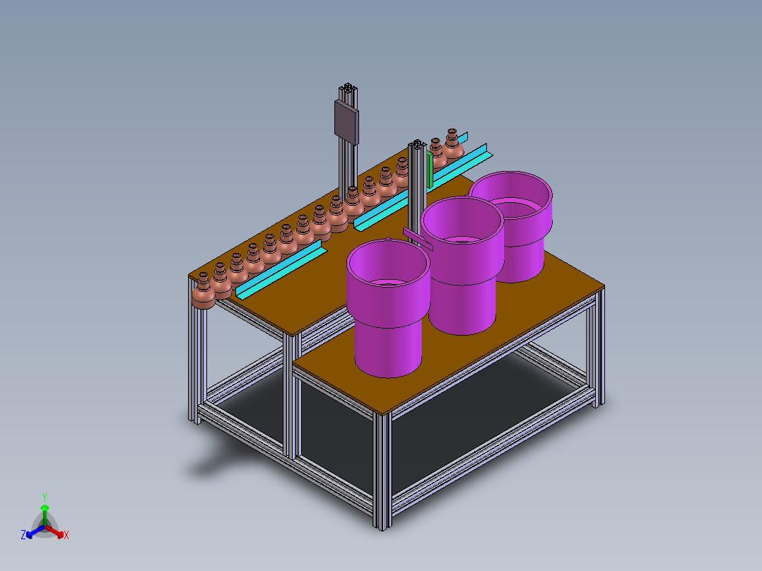 花洒组装机sw21可编辑正等轴测图