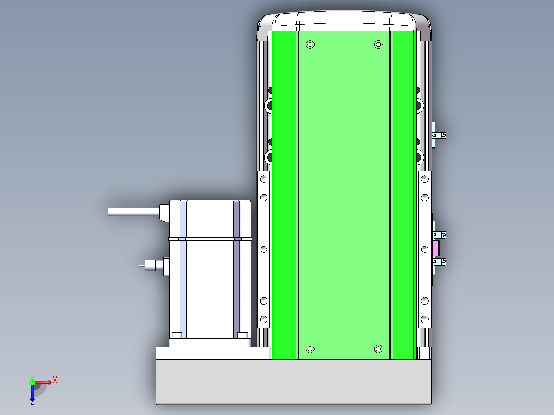 MTH丝杆半封闭模组MTH17-BR-750W俯视图