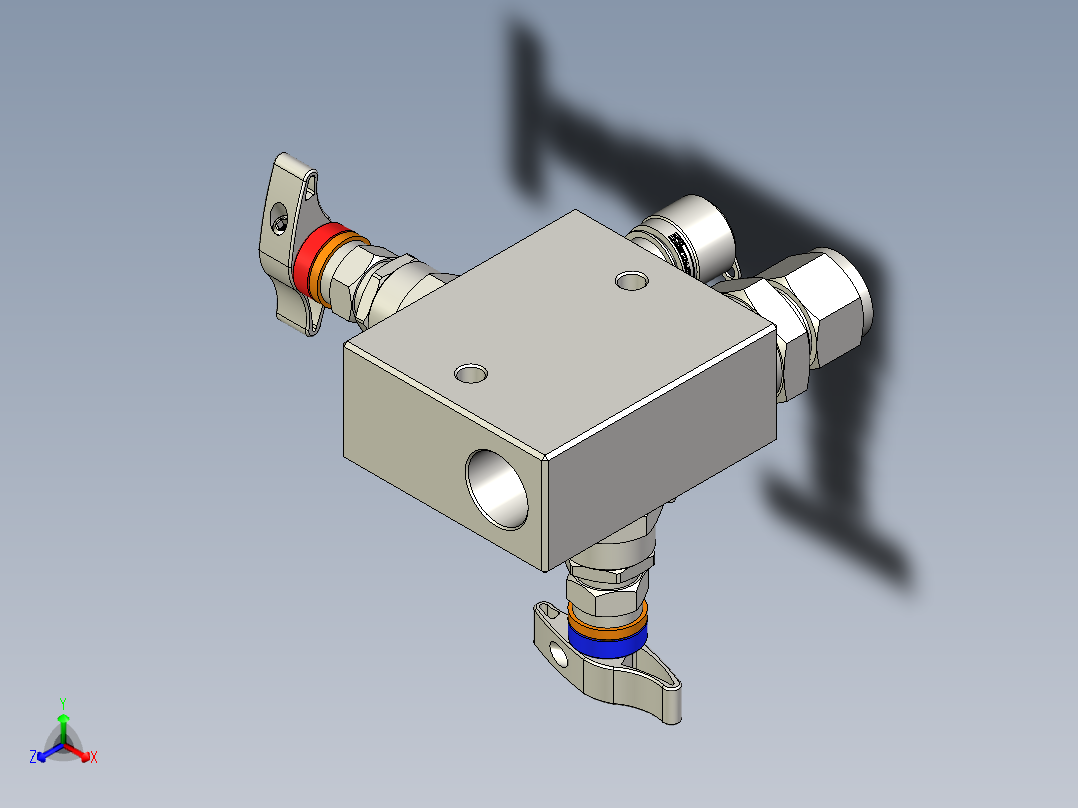 2个阀组正等轴测图