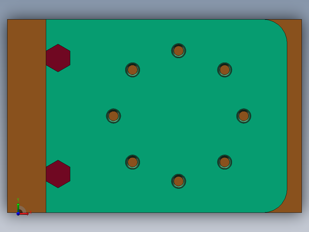 端盖零件钻8-20孔夹具设计前视图