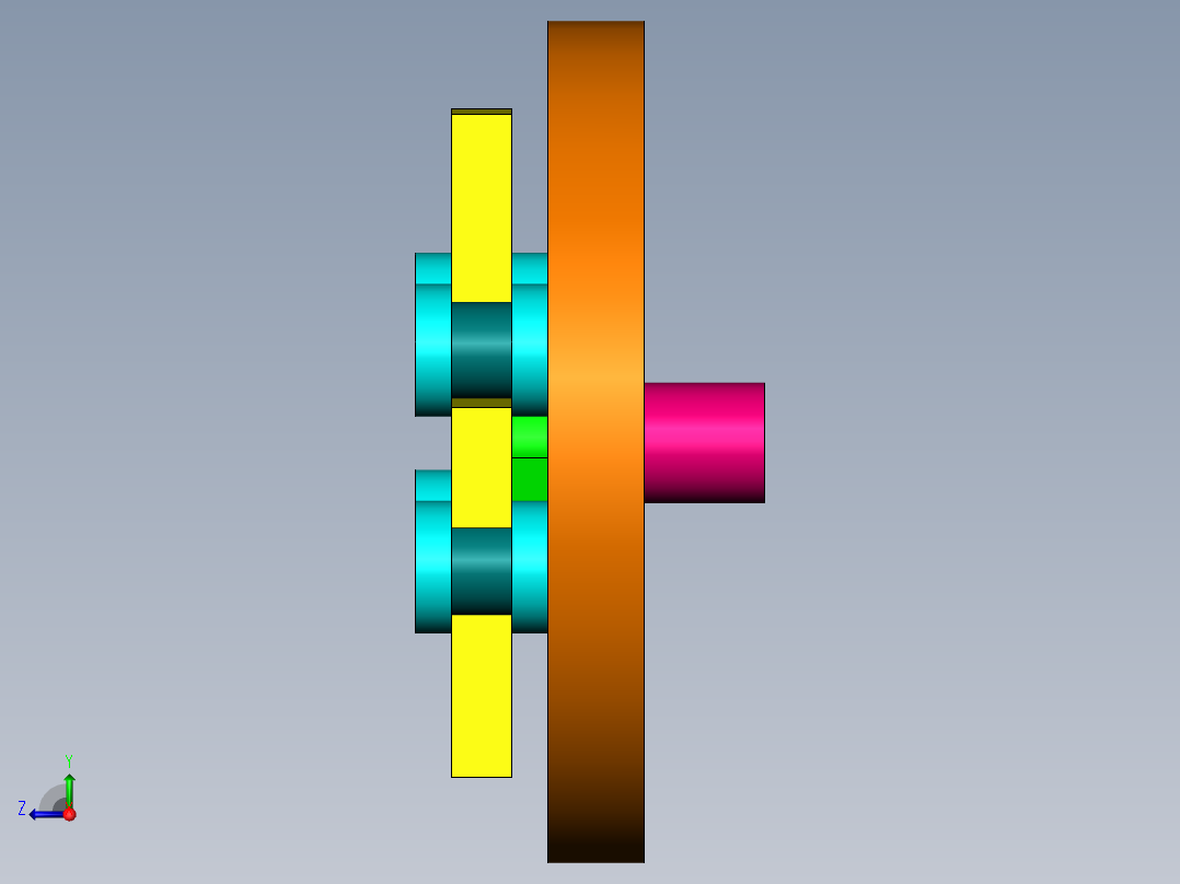 导杆的正弦运动右视图