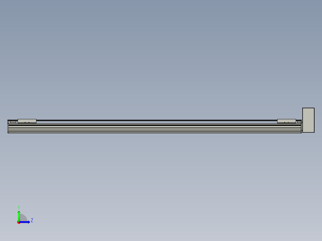 直线模组WG-LHB12-S1500-LU设计图纸左视图