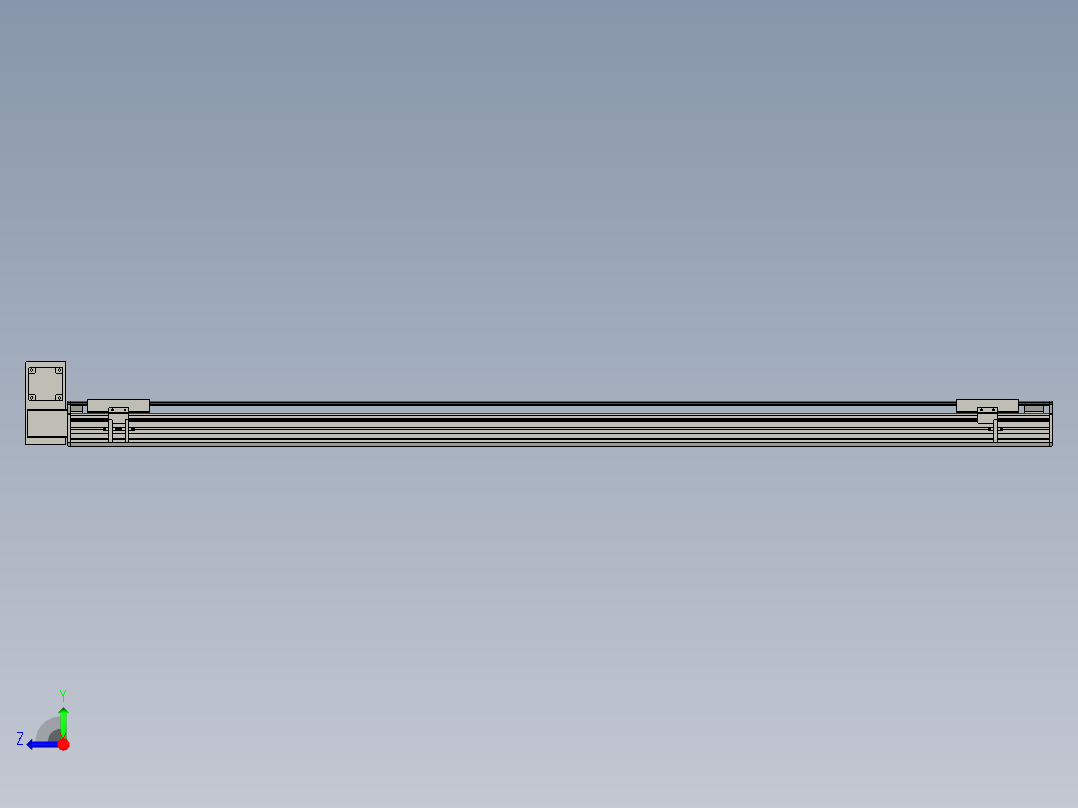 直线模组WG-LHB12-S1500-LU设计图纸右视图