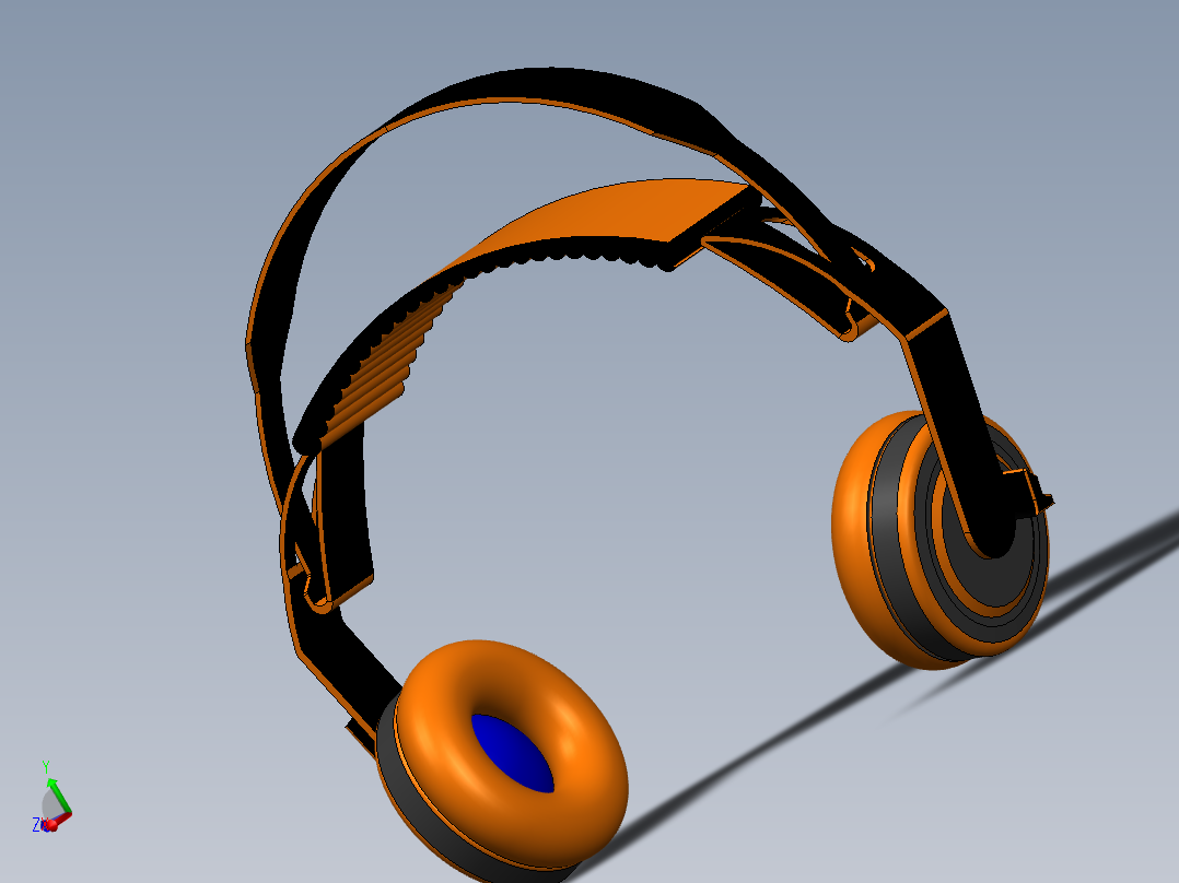 27头戴耳机3D数模图纸 Solidworks设计
