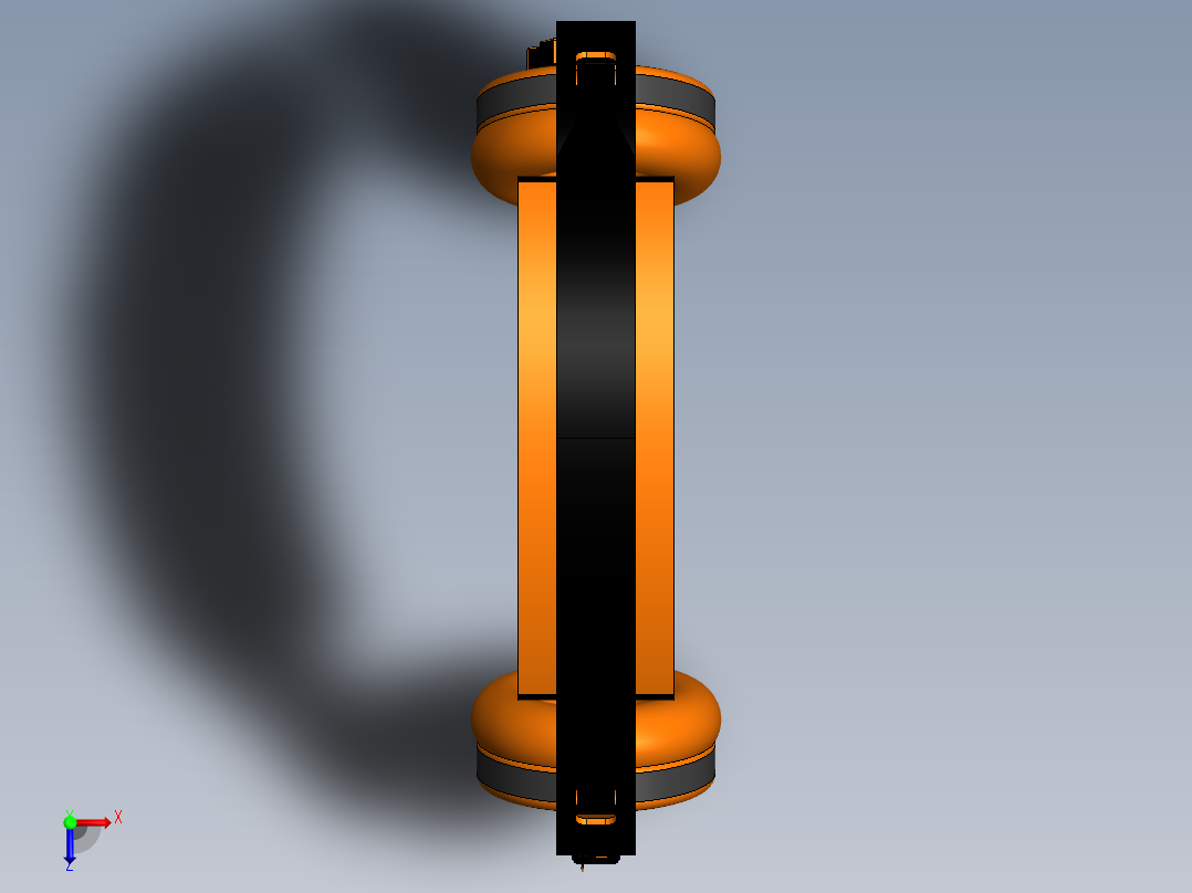 27头戴耳机3D数模图纸 Solidworks设计俯视图