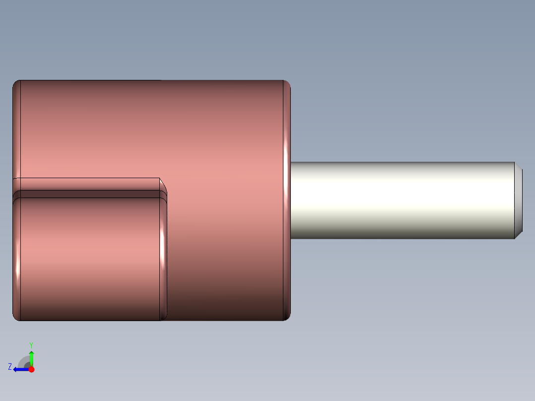 把手1085,1086-3D多系列多零件图纸模型右视图