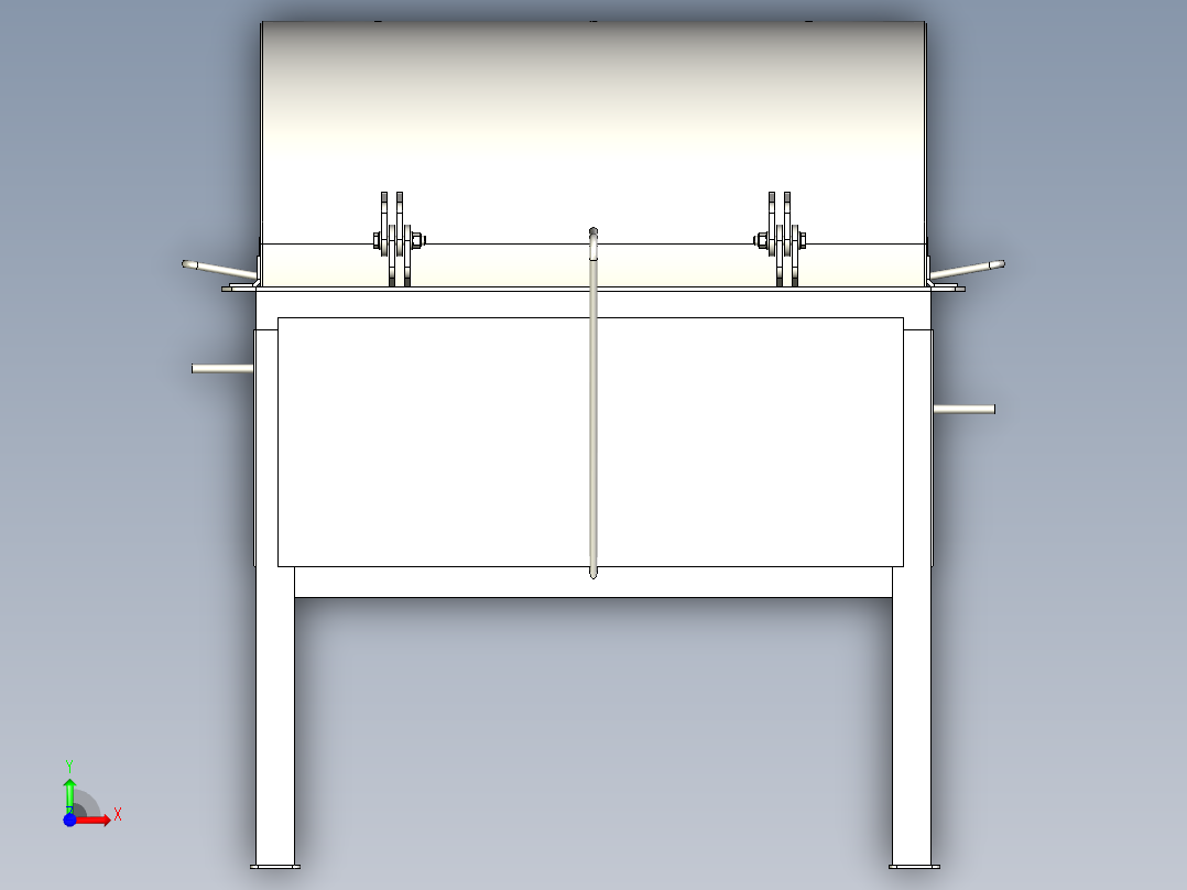 全不锈钢鼓式烧烤机烧烤机前视图