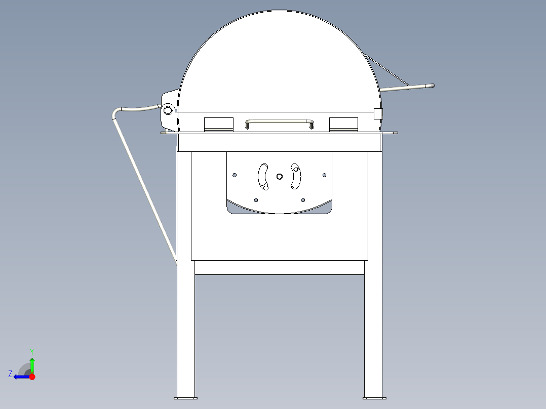 全不锈钢鼓式烧烤机烧烤机右视图