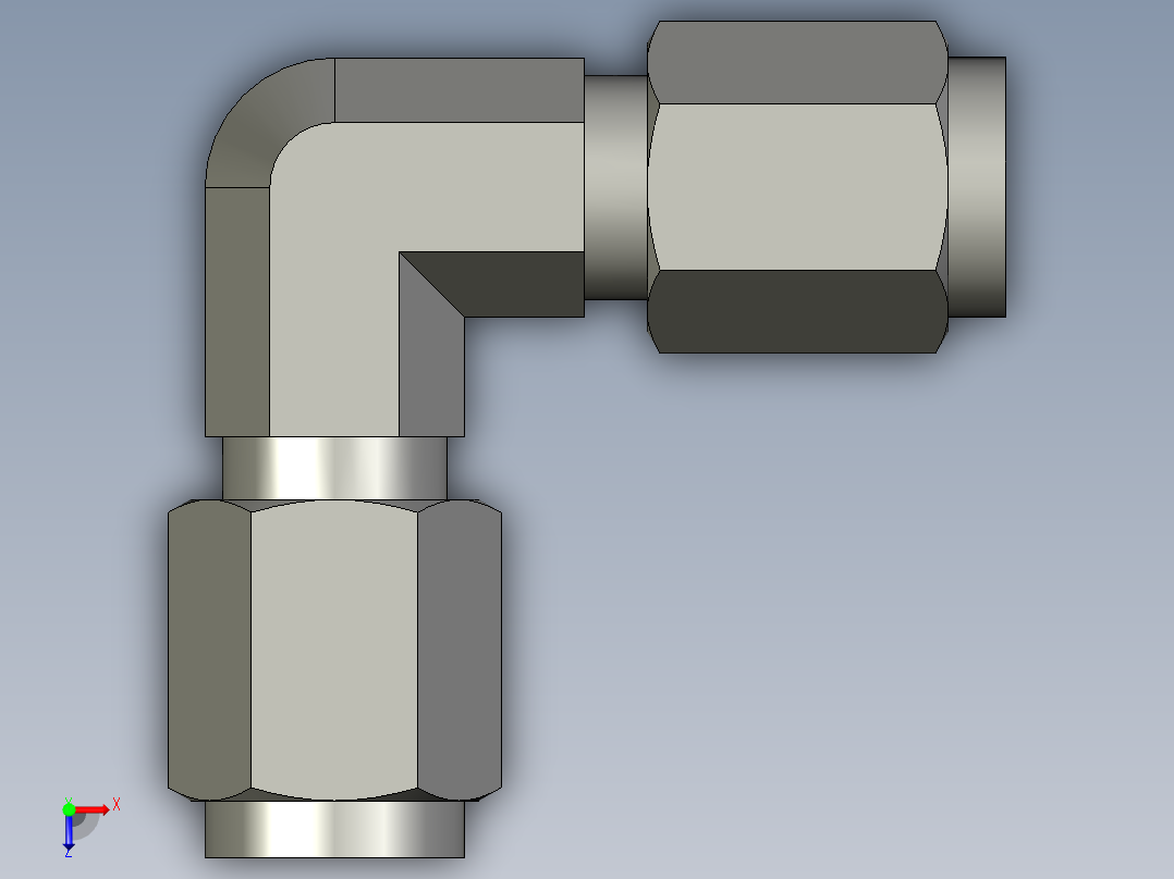 卡套式工业通用硬管接头4_ebu-s俯视图