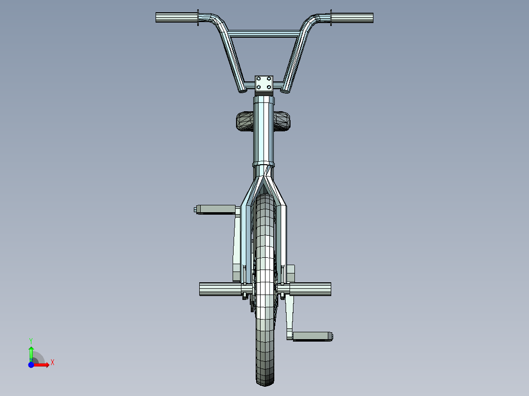 儿童自行车前视图