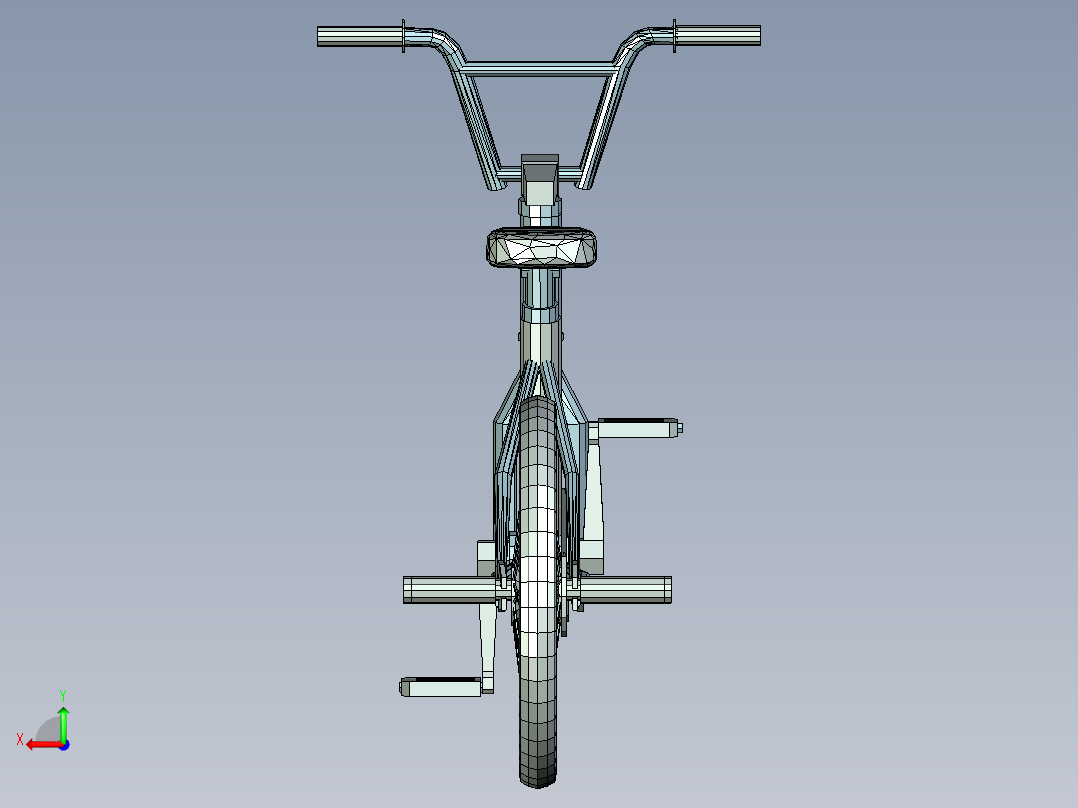 儿童自行车后视图