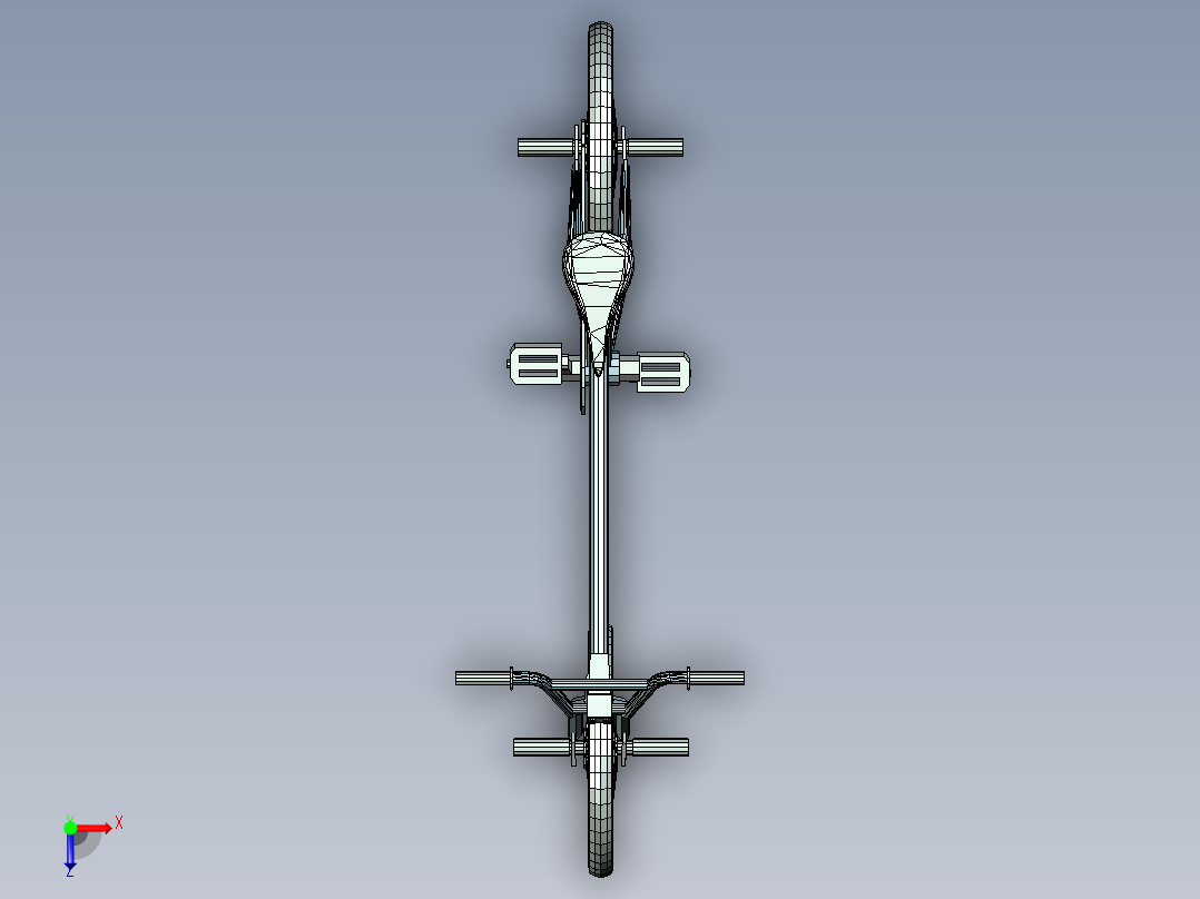 儿童自行车俯视图