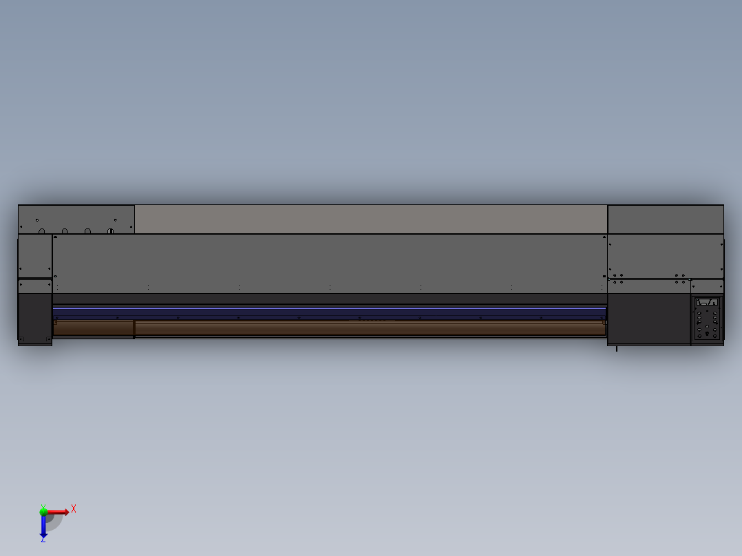 大型喷画打印机sw18可编辑俯视图