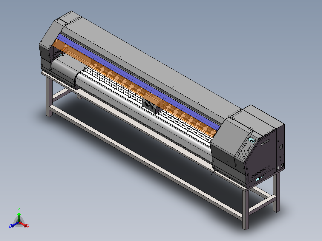 大型喷画打印机sw18可编辑正等轴测图