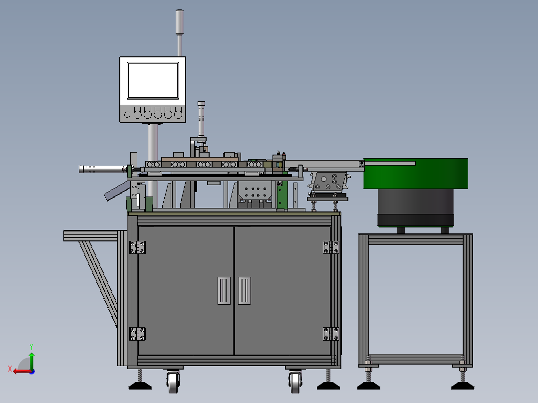 塑胶插端子机（sw14可编辑+工程图）后视图