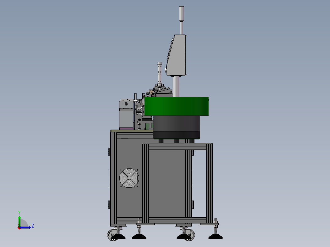 塑胶插端子机（sw14可编辑+工程图）左视图