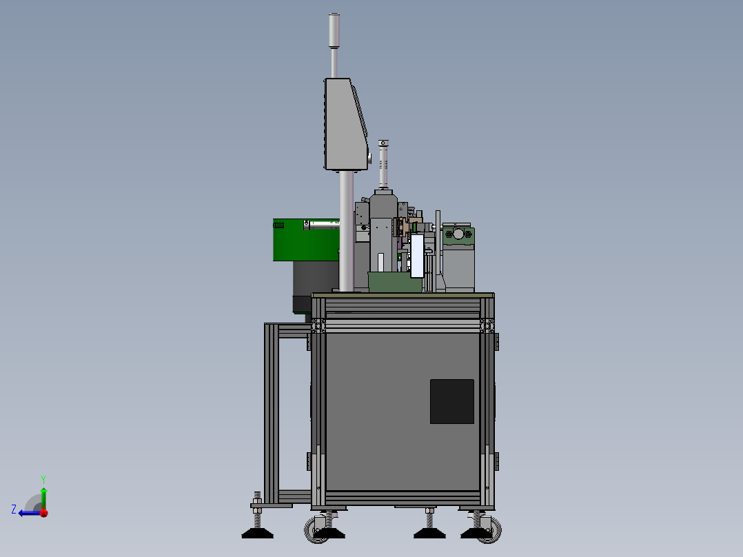 塑胶插端子机（sw14可编辑+工程图）右视图