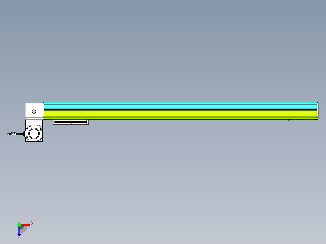 威洛博VBC同步带传动一无尘环境VBC17-L45-S1100-BLU-ZP75-C3俯视图