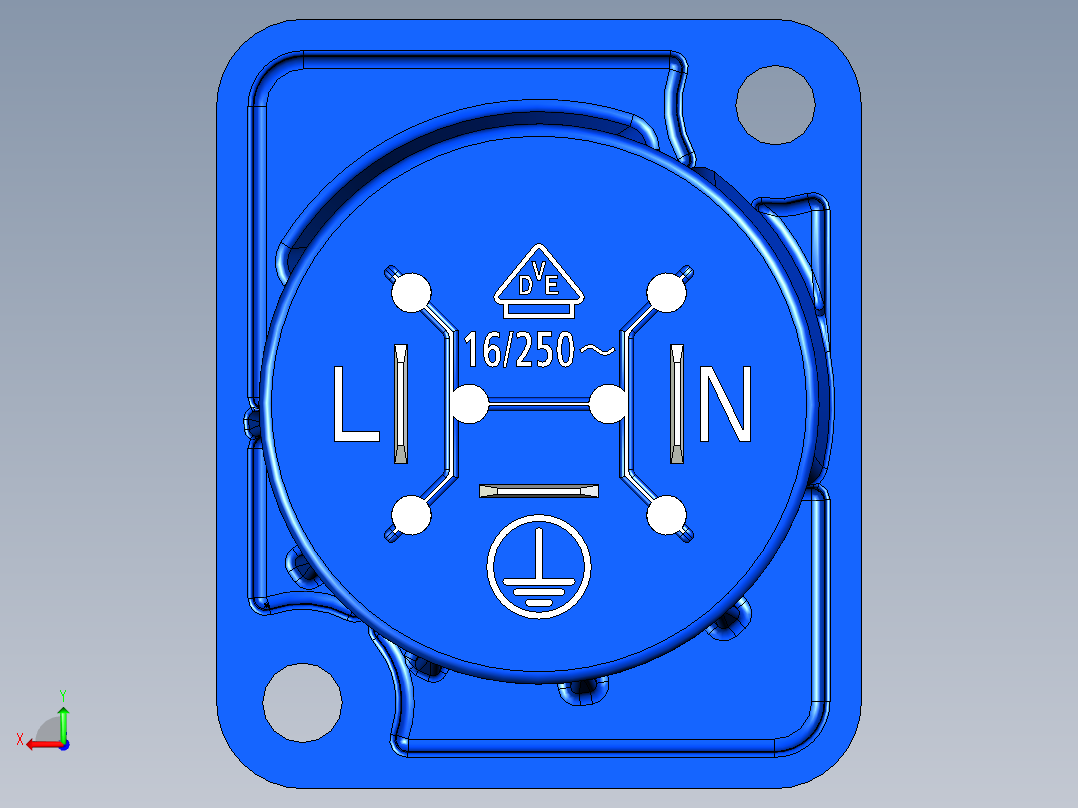NEUTRIK powerCON NAC3MPXXA-WOT后视图