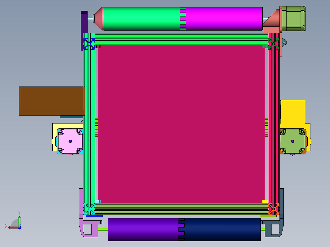 流水线式传送带3d打印机后视图