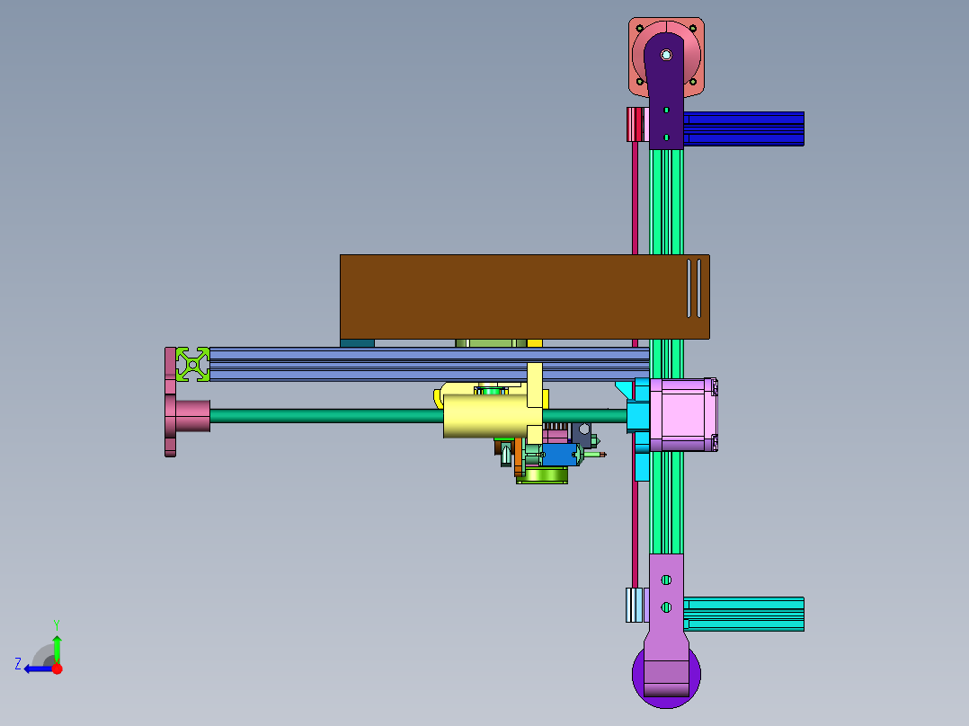 流水线式传送带3d打印机右视图