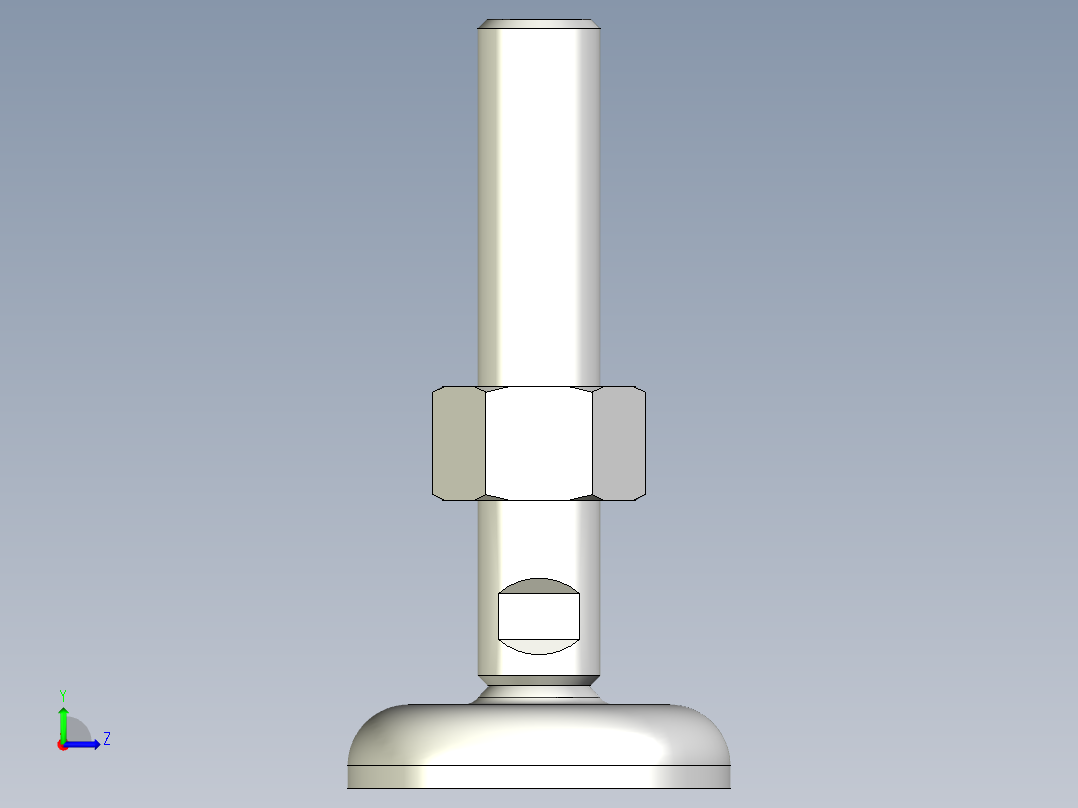 水平調整腳座(SUS製)LMR.SST-3D多系列多零件图纸模型左视图