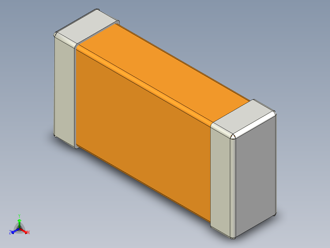 元器件3D封装C0603_04024正等轴测图
