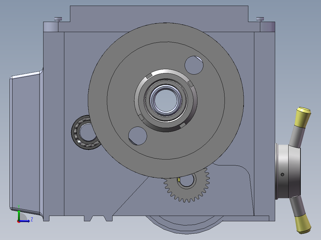 机床主轴箱左视图