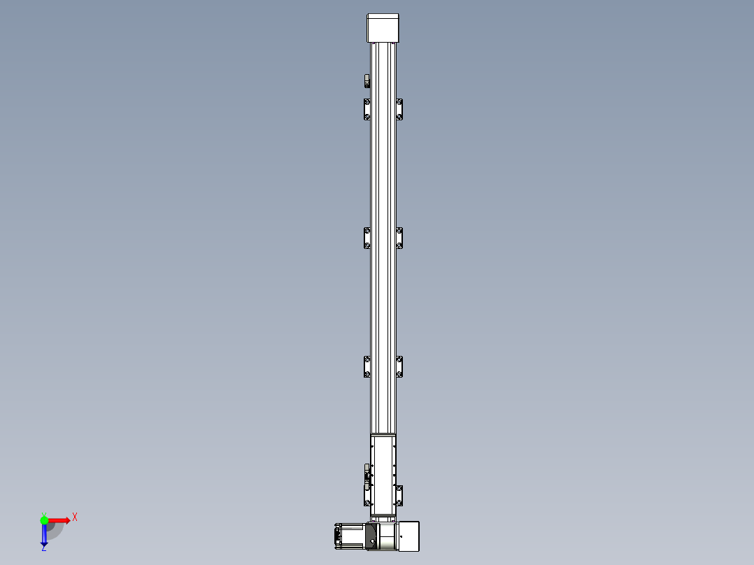 同步带滑台-欧规B8-L88-S1200-L-ZP75-D3-N10俯视图