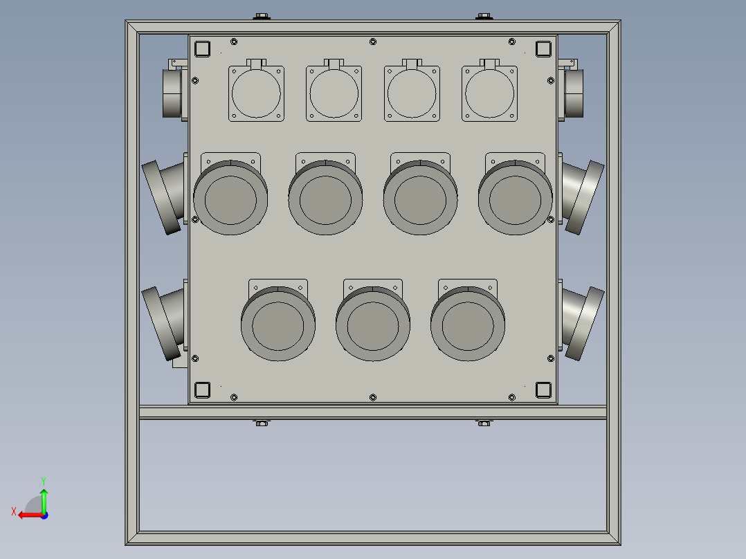 带插座的紧凑型保护电气面板 IP55后视图