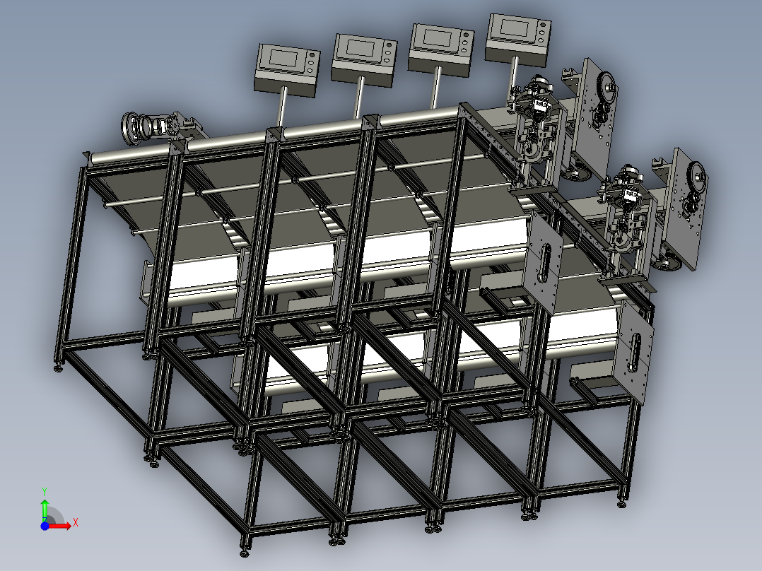 数控裁割机前视图