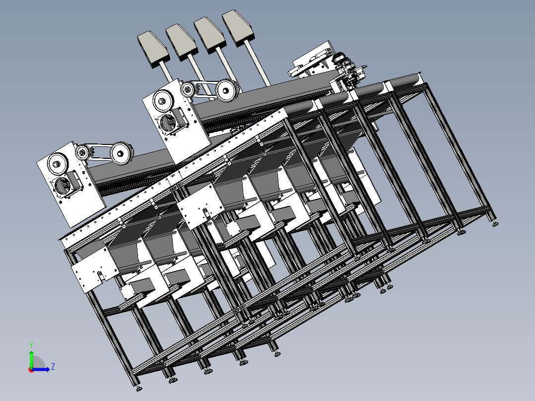 数控裁割机左视图