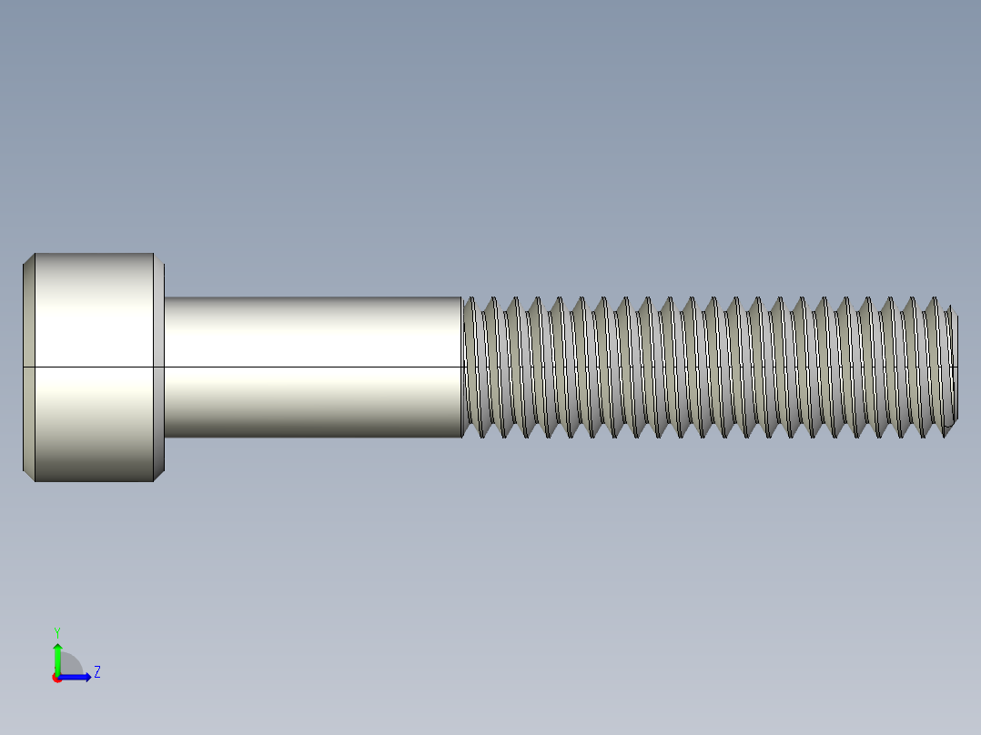 M8 x 1.25mm Thread 45mm LONG SOCKET HEAD CAP SCREW.IGS左视图