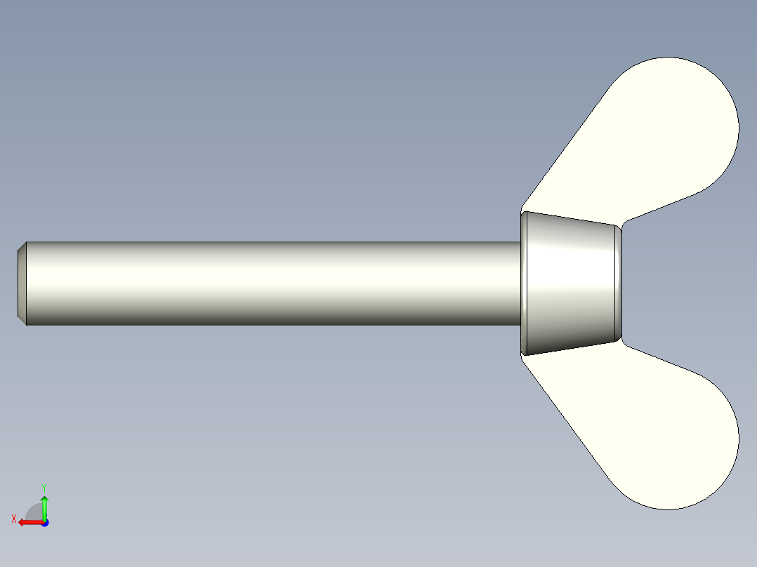带耳螺钉-DIN_316_Wing_screws_5x0.8x30-27.6-9_26_2.3_13_6.stp后视图