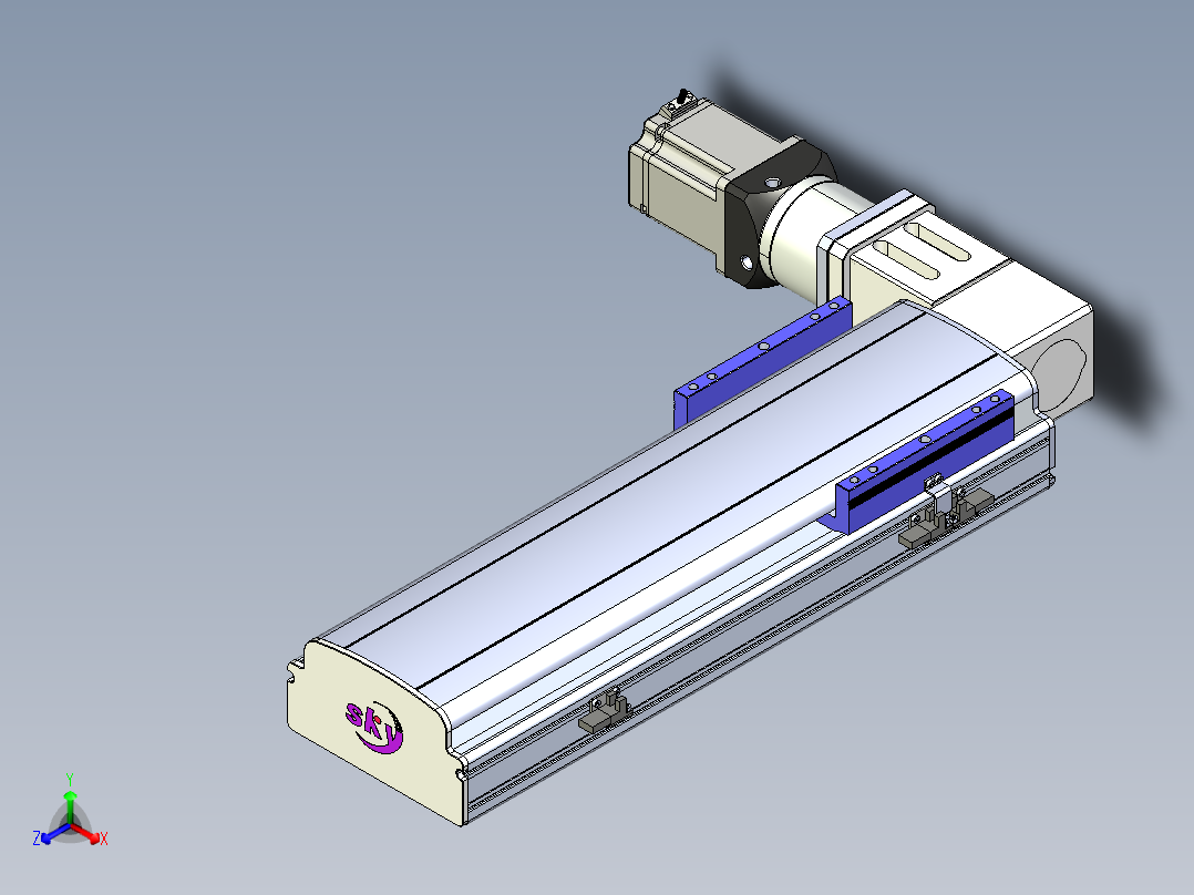 同步带滑台-半封闭B17-L100-S300-L-P75-D3-N3