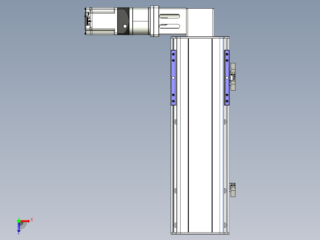 同步带滑台-半封闭B17-L100-S300-L-P75-D3-N3俯视图