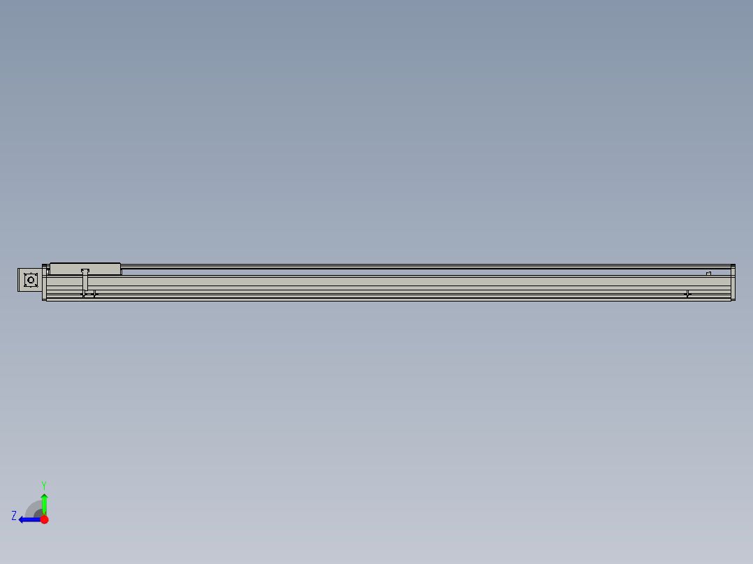 东锦同步带传动-直线滑台模组DH270B-C-L150-S2250-BL-P750W-C3右视图