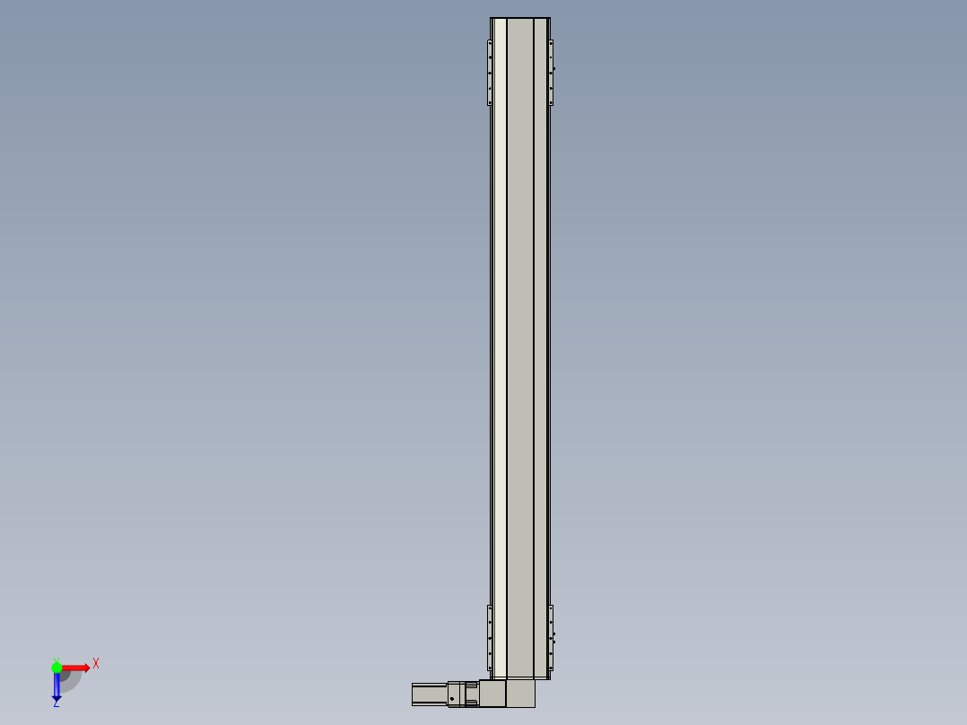 直线模组LHB21-L40-S1950-R(B)设计图纸俯视图