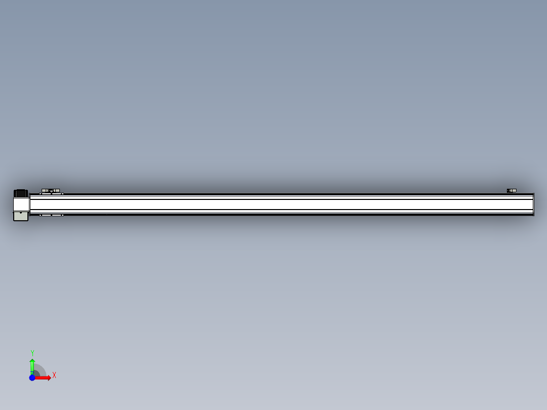 同步带滑台-半封闭B10H-L45-S2050-LD-P40-D3前视图