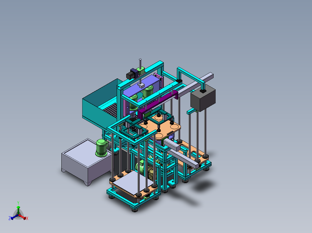 抛光机igs正等轴测图