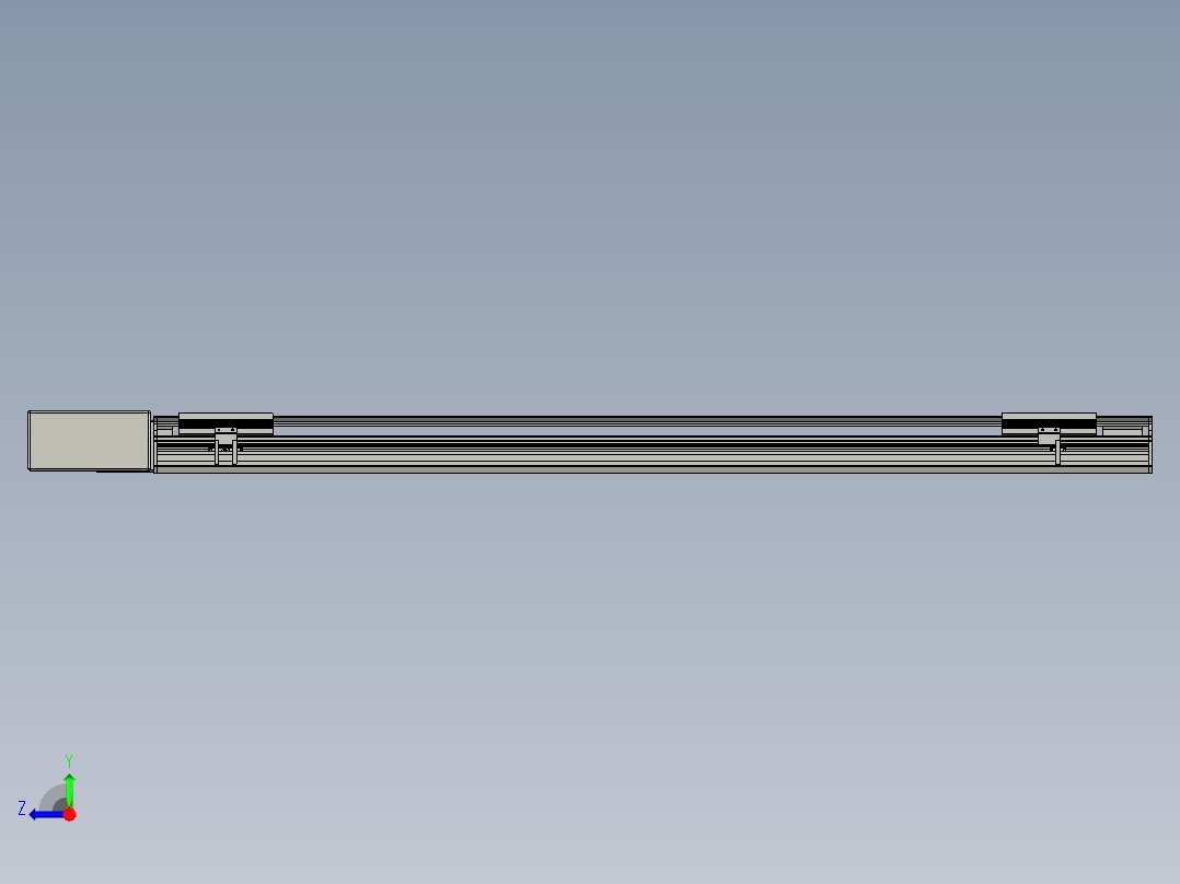 直线模组LHB17-L40-S1300-BR设计图纸右视图