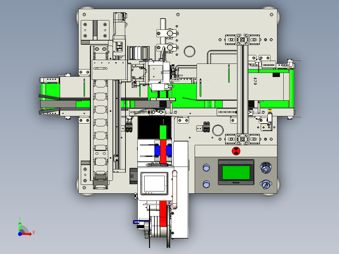 小包装盒侧面贴标x_t前视图