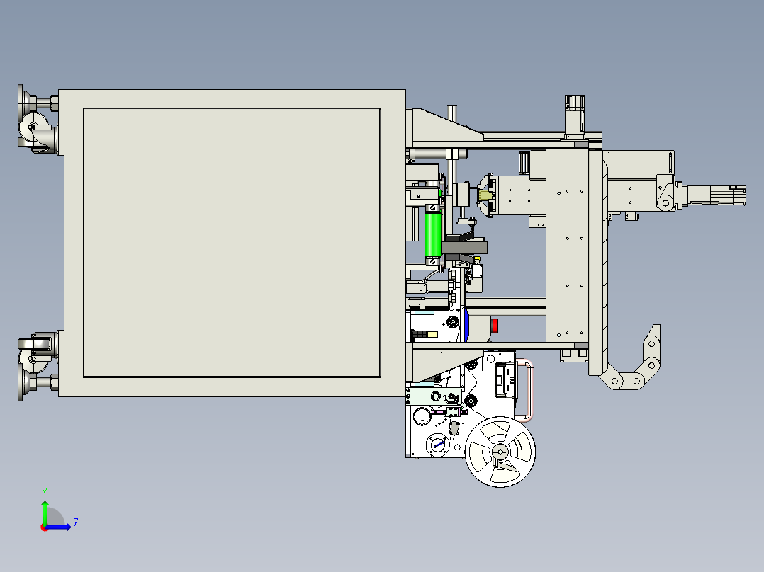 小包装盒侧面贴标x_t左视图