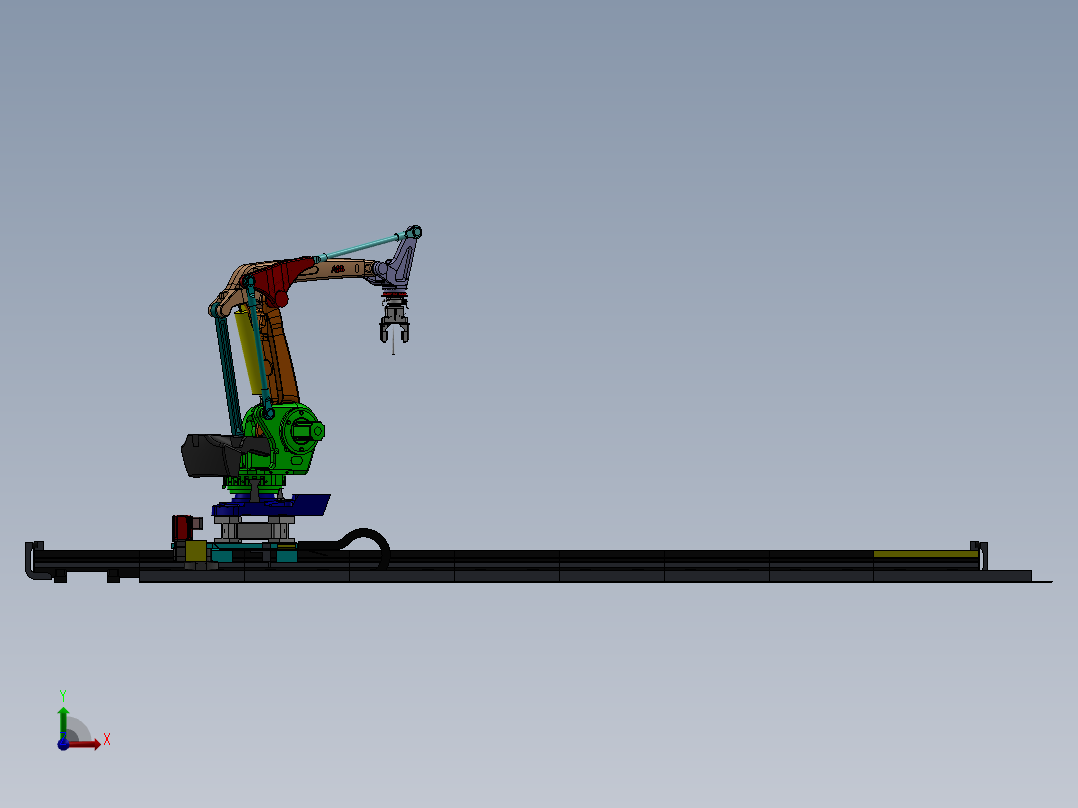 ABB_760应用EOAT机械夹手3D模型图纸 Solidworks设计前视图