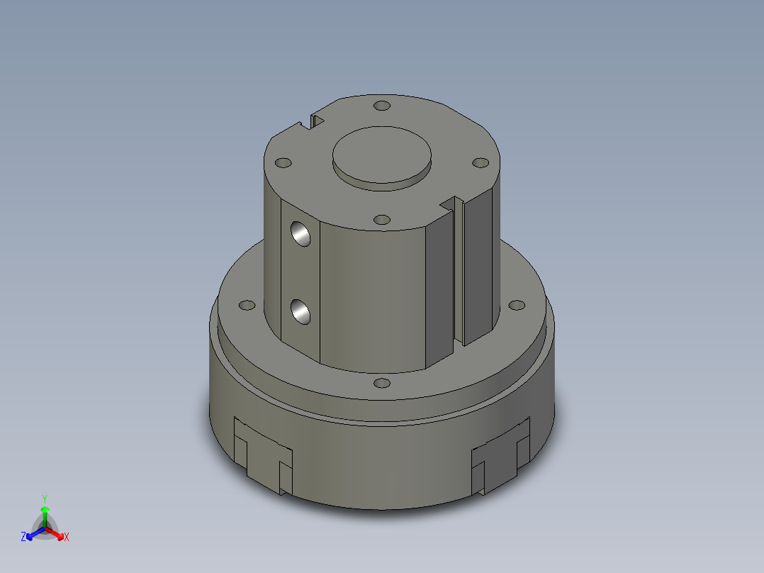 普通气爪PH02-50C正等轴测图