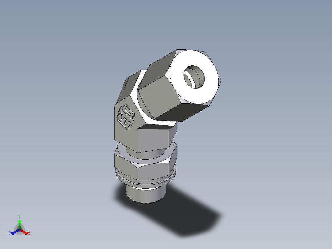 卡套式工业通用硬管接头EO_Adjustable_locknut_45_deg_elbow_VEE06LMORCF