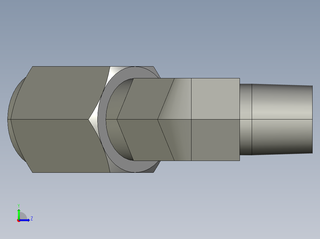 卡套式工业通用硬管接头4_vbu-s左视图